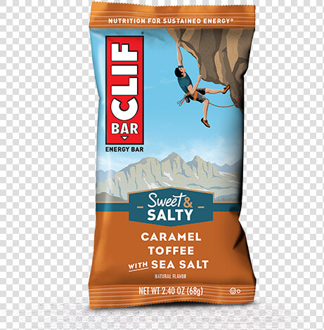 Caramel Toffee With Sea Salt Flavor Packaging   Clif Bar Salted Caramel  HD Png DownloadTransparent PNG