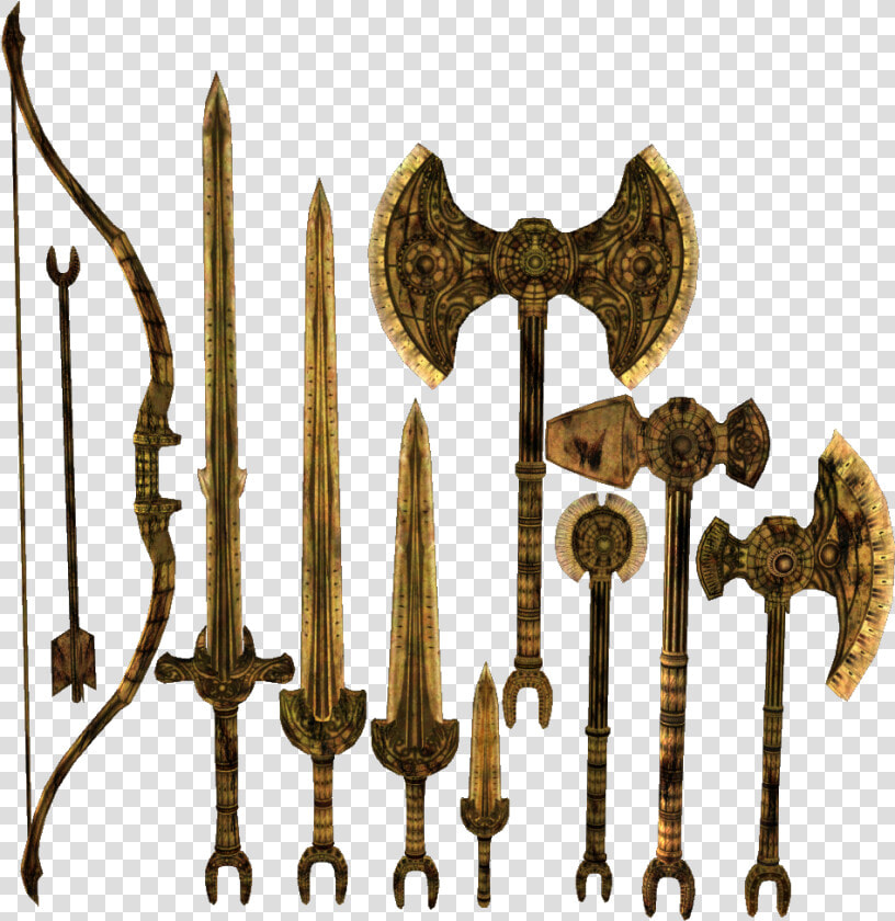 Dwarven Weapons Oblivion The Elder Scrolls Wiki   Dwarven Battle Axe  HD Png DownloadTransparent PNG