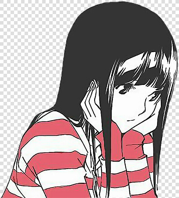 Aesthetic Aesthetictumblr Sad Animefreetoedit   Aesthetic Depressed Sad Anime Girl  HD Png DownloadTransparent PNG