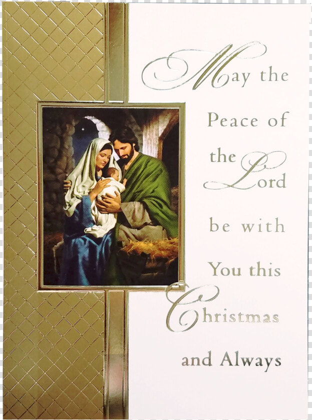 Holy Family Embossed Mass Card Christmas Box Of 25   Picture Frame  HD Png DownloadTransparent PNG