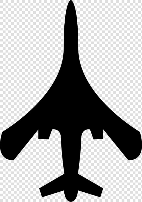 Airplane Top Or Bottom View Of Black Silhouette Shape   Plane Icon Svg  HD Png DownloadTransparent PNG