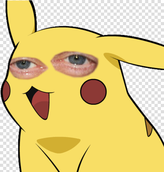 Pikachu Pokémon Go Ash Ketchum Face Nose Yellow Facial   Derpy Pikachu Face  HD Png DownloadTransparent PNG