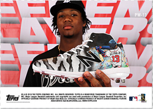 2019 Atlanta Braves Topps Now® Players Weekend 6 Card   2019 Players Weekend Cleats  HD Png DownloadTransparent PNG