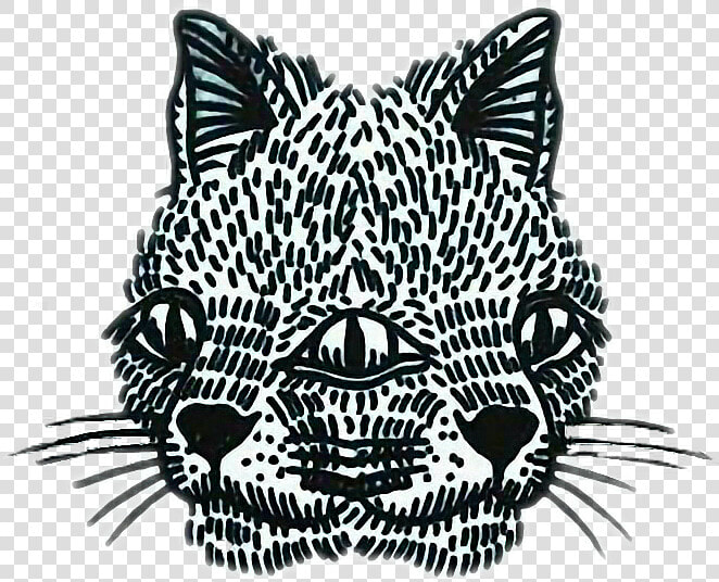 Cats Cat Twin Twins Surreal Sticker Tumblr Grunge   Russian Criminal Tattoo Cat  HD Png DownloadTransparent PNG