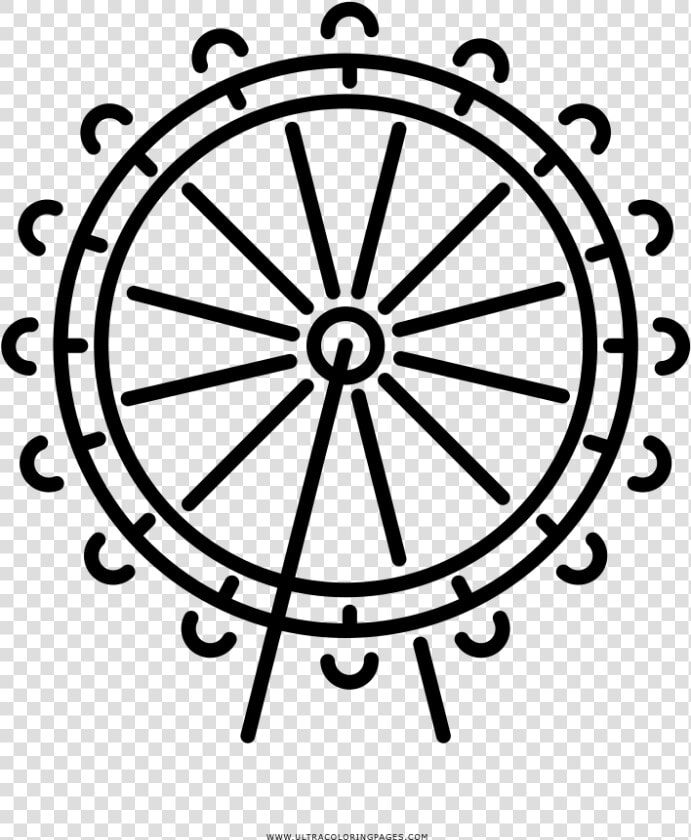 Ferris Wheel Coloring Page  HD Png DownloadTransparent PNG