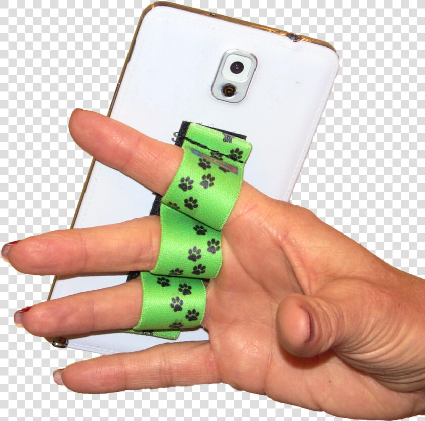 Paw Prints Green 3 loop Phone Grip Pg3   Smartphone  HD Png DownloadTransparent PNG