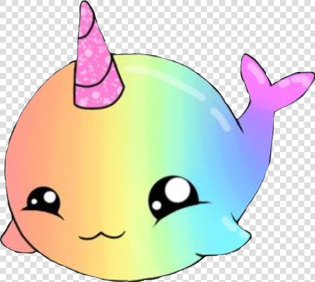  hawaii  cute  whale  uniwhale  unicorn  rainbow  cutewhale   Dibujos Kawaii De Narval  HD Png DownloadTransparent PNG