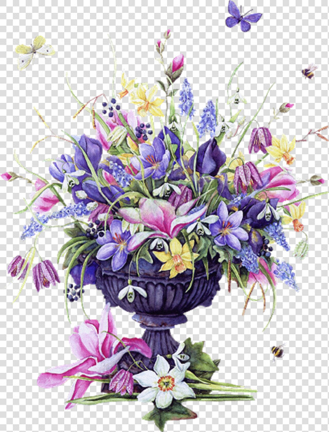 Transparent Flower Arrangement Clipart   Vintage Flower Flower Vase Png  Png DownloadTransparent PNG