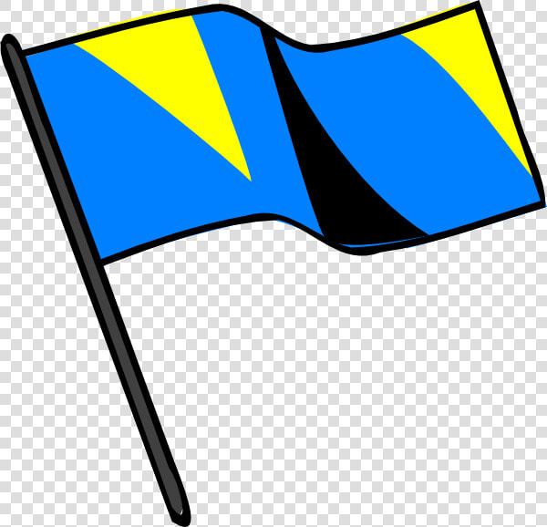 Blue Gold Black Flag Svg Clip Arts   Color Guard Flag  HD Png DownloadTransparent PNG