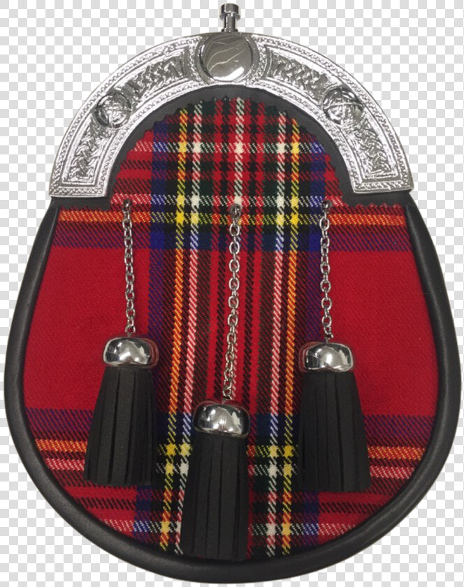 Royal Stewart Sporran With Silver Cantle   Tartan  HD Png DownloadTransparent PNG