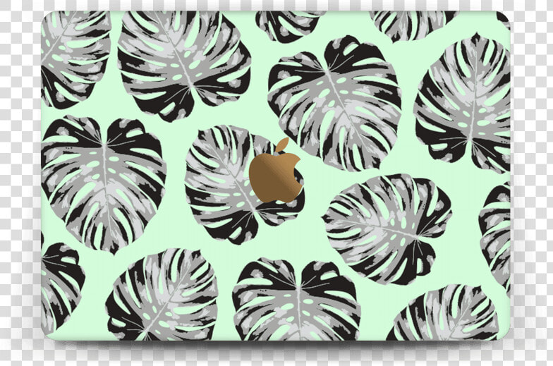 Mint Leaves Skin Macbook 12”   Black White Jungle Bladeren  HD Png DownloadTransparent PNG