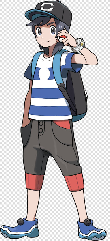 Current   Pokemon Sun And Moon Male Trainer  HD Png DownloadTransparent PNG