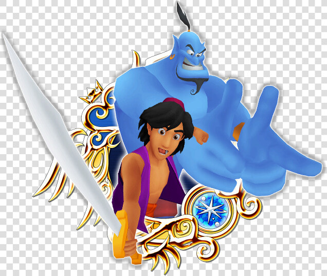 Aladdin  amp  Genie   Stained Glass 9 Khux  HD Png DownloadTransparent PNG