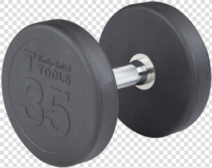 Rubber Round Dumbbells 35 Lb  HD Png DownloadTransparent PNG