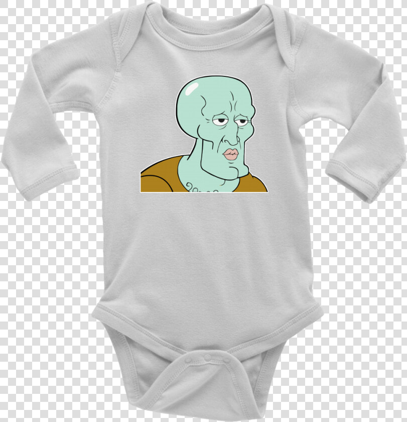 Transparent Handsome Squidward Png   Infant Bodysuit  Png DownloadTransparent PNG