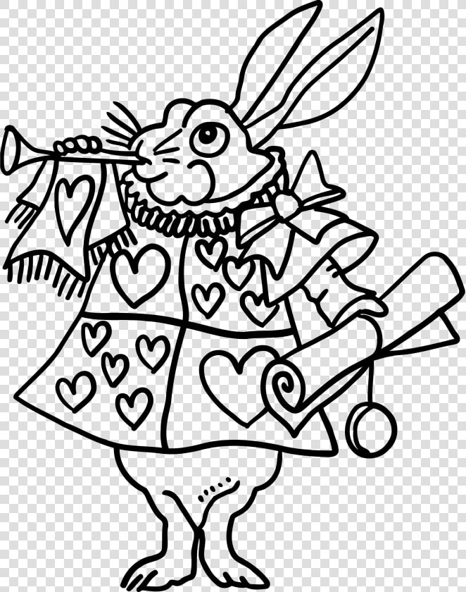 Transparent Herald Clipart   Drawing White Rabbit From Alice And Wonderland  HD Png DownloadTransparent PNG