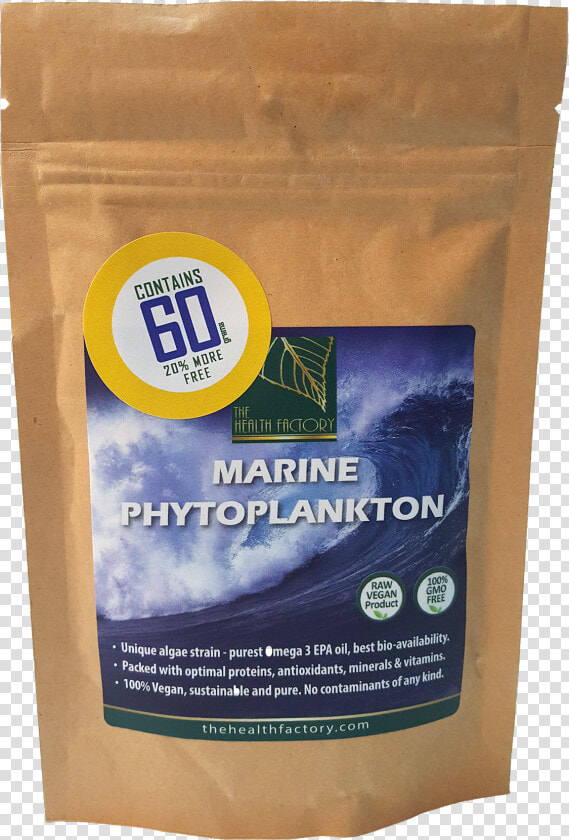 The Health Factory Marine Phytoplankton  60gr   Paper Bag  HD Png DownloadTransparent PNG