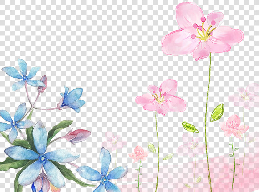 This Graphics Is Hand Painted Watercolor Flowers Decorative   Water Color Flower Background  HD Png DownloadTransparent PNG