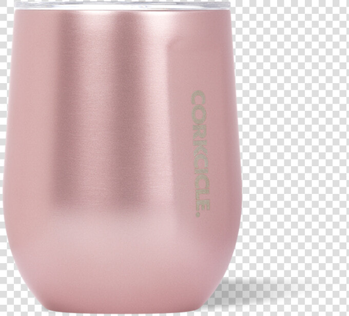 Corkcicle Stemless Wine 12 Ounce Tumbler   Metallic Rose Stemless Corkcicle  HD Png DownloadTransparent PNG