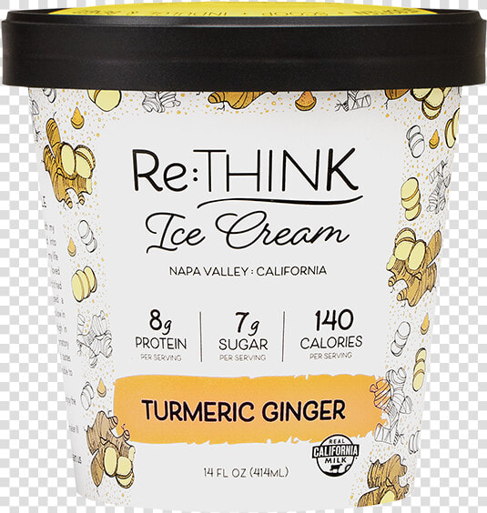 Turmeric Ginger Front Hr   Rethink Ice Cream  HD Png DownloadTransparent PNG