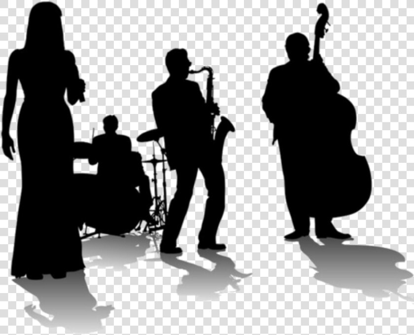  ftestickers  band  concert  silhouette  blackandwhite   Vector Jazz Band Silhouette  HD Png DownloadTransparent PNG