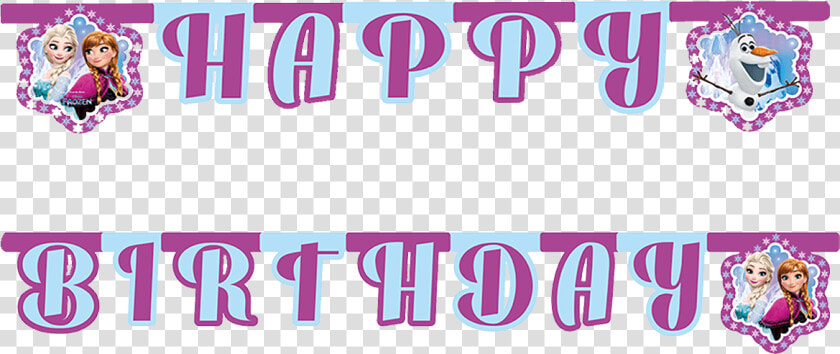 Frozen Happy Birthday Banner   Happy Birthday Frozen Transparent Png  Png DownloadTransparent PNG