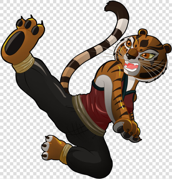 Transparent Kicking Clipart   Kung Fu Panda Tigress Transparent Png  Png DownloadTransparent PNG