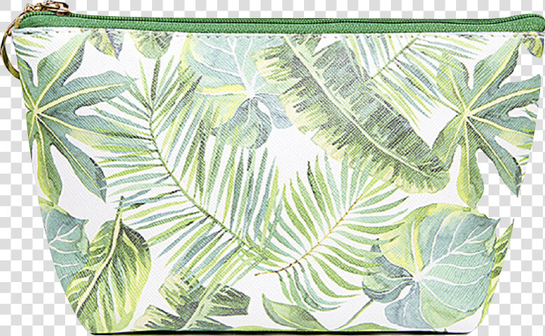 Tropical Leaf Pouch  Cosmetic Bag   Jungle  HD Png DownloadTransparent PNG