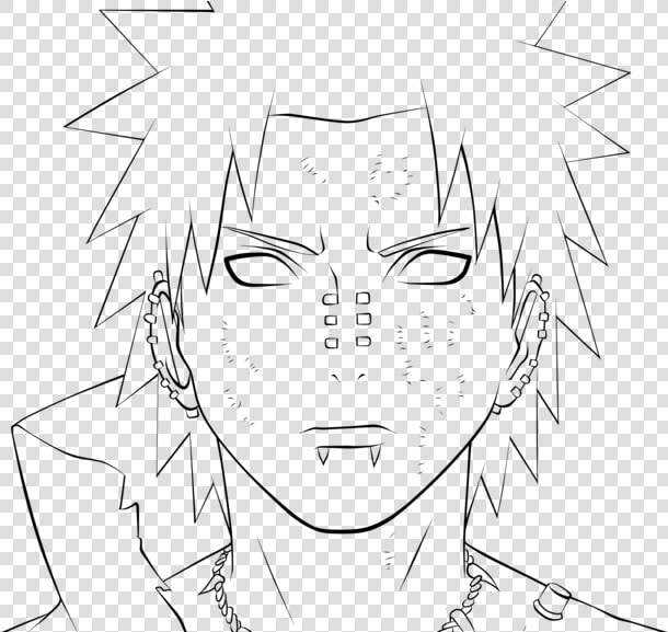 Naruto Pain Clipart Line   Pain Face Naruto Drawing  HD Png DownloadTransparent PNG