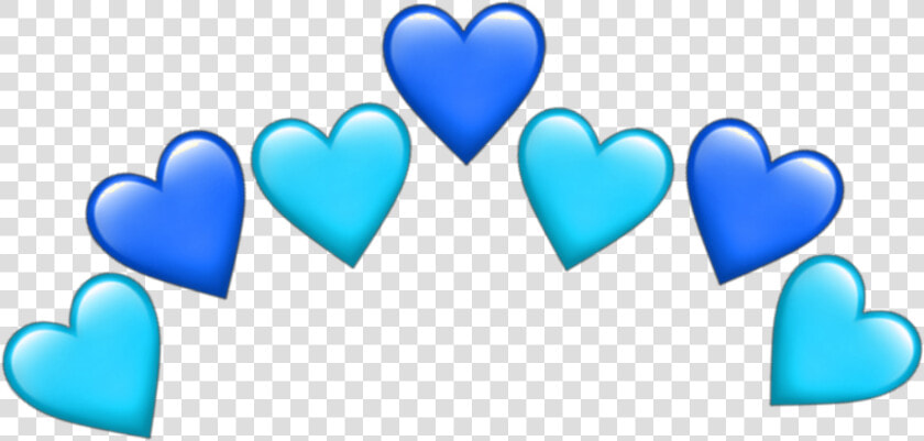  hearts  heart  crown  blue  blueheart  emoji  sticker   Transparent Background Blue Heart Emoji  HD Png DownloadTransparent PNG