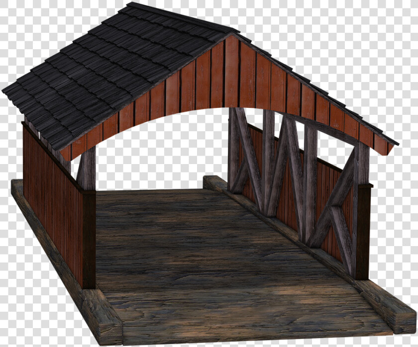 Wooden Bridge With Roof  HD Png DownloadTransparent PNG