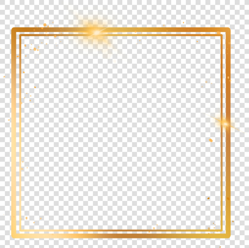  square  golden  border  neon  geometric  frame  overlay   Paper Product  HD Png DownloadTransparent PNG