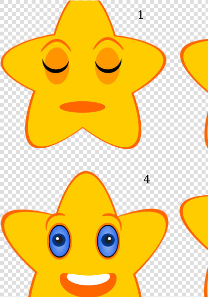 Yellow Star Wake Up   Star With Face Emotions Clipart  HD Png DownloadTransparent PNG