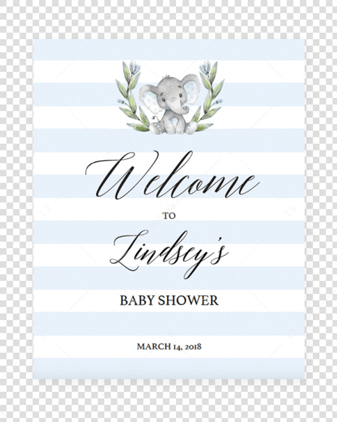 Transparent Baby Shower Turtle Clipart   Free Printable Elephant Baby Shower Sign  HD Png DownloadTransparent PNG