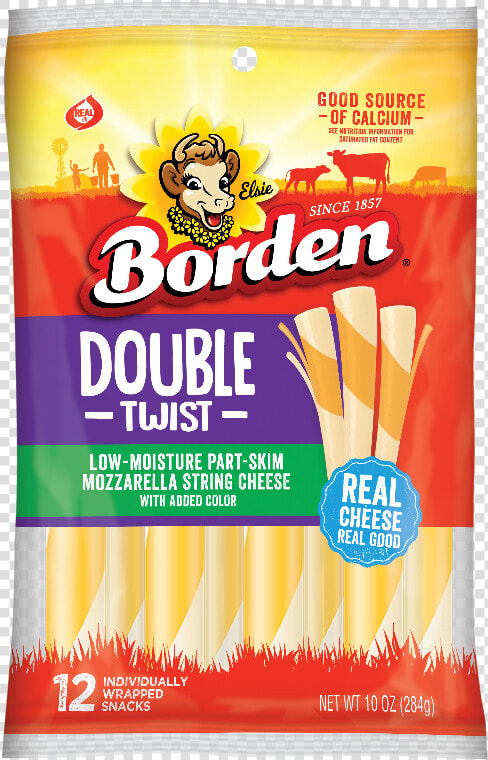 Borden String Cheese Double Twist  HD Png DownloadTransparent PNG