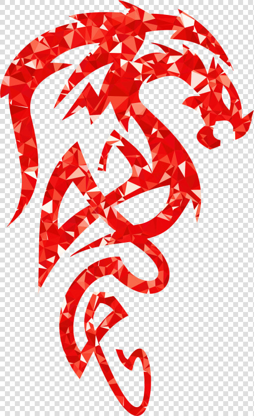 Ruby Tribal Drake Clip Arts   Dragon Black And White Png  Transparent PngTransparent PNG