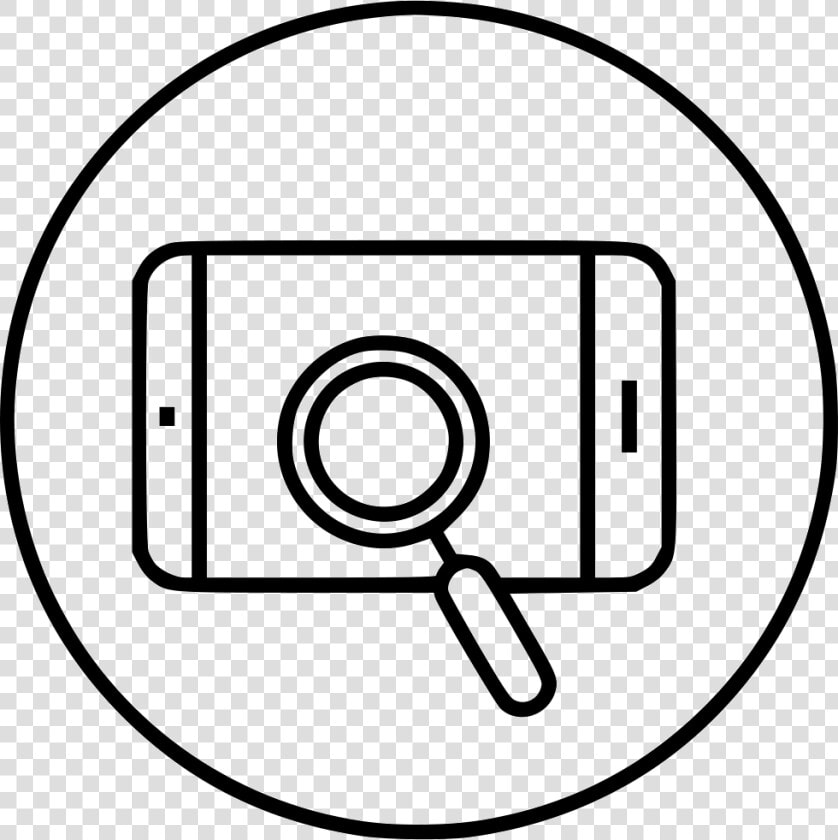 Cell Phone Magnifying Glass Mobile Phone Comments   Line Art  HD Png DownloadTransparent PNG