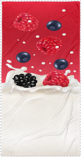 Blueberry And Raspberry With Milk Towel   Ice Cream  HD Png DownloadTransparent PNG