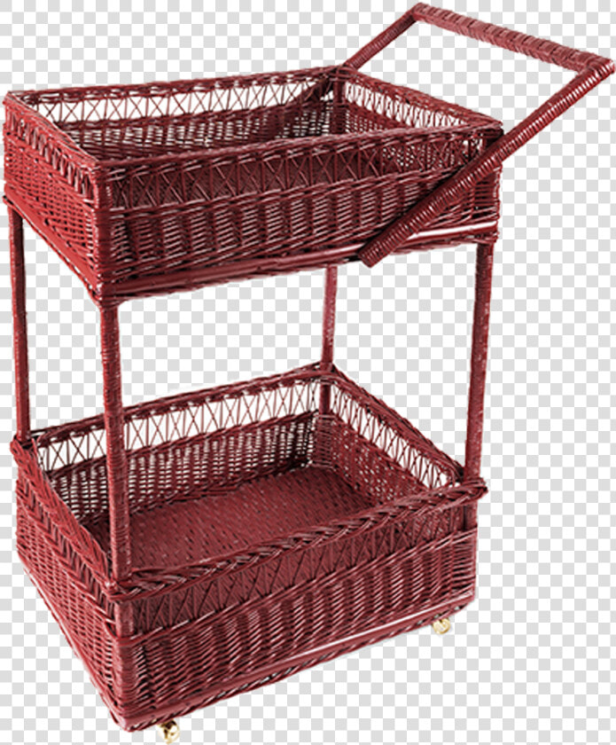 Wicker Bar Cart   Storage Basket  HD Png DownloadTransparent PNG