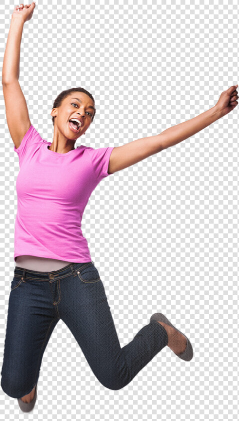 Get The Refund You Deserve   Jumping Woman Png  Transparent PngTransparent PNG