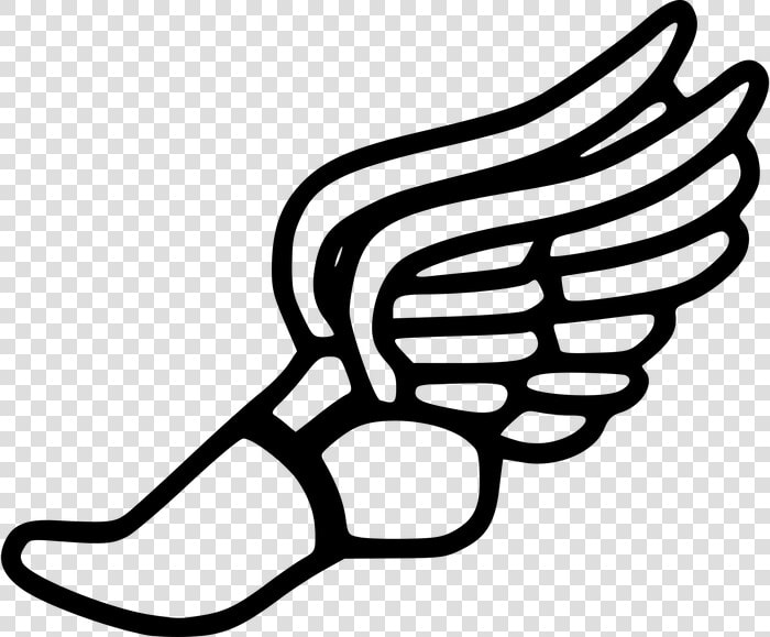 2 Running Shoes Art Running Shoe Track Shoes With Wings   Track And Field Winged Foot  HD Png DownloadTransparent PNG