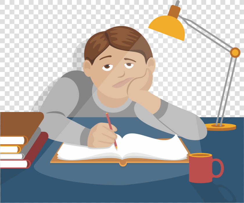 Transparent Student Clip Art   Tired Student Png  Png DownloadTransparent PNG