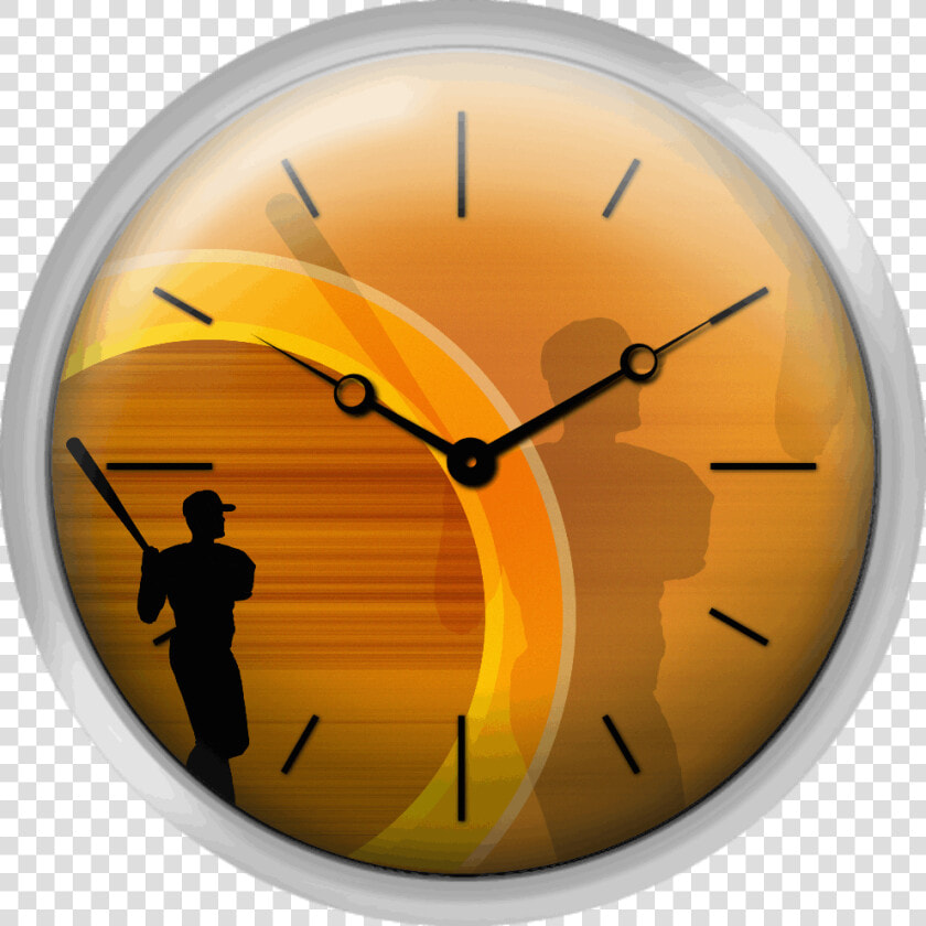 Baseball Player About To Swing Silhouette Digital   Wall Clock  HD Png DownloadTransparent PNG