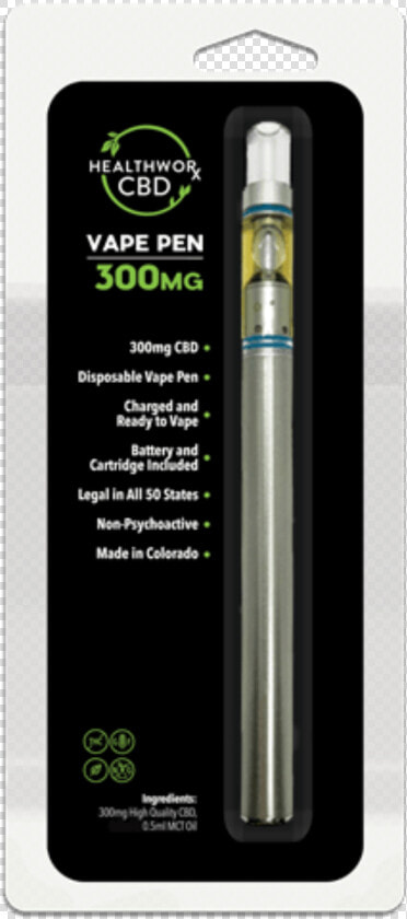 300mg Cbd Disposable Vape Pen By Healthworxcbd  HD Png DownloadTransparent PNG