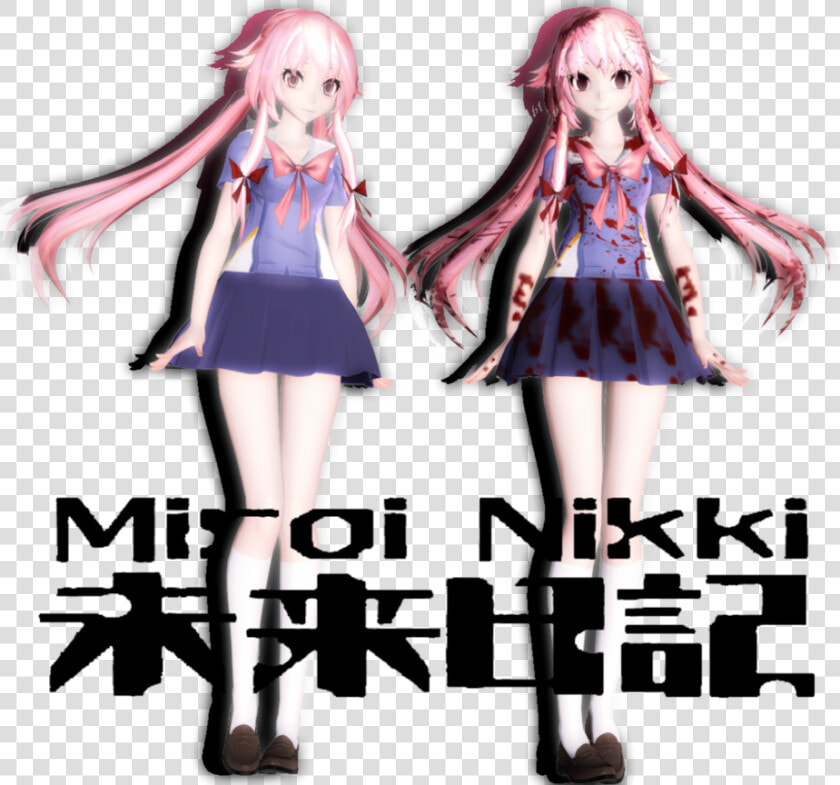 Yuno Gasai  Mirai Nikki   Yuno Gasai Mmd Dl  HD Png DownloadTransparent PNG