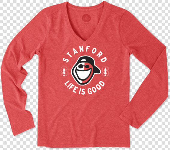 Women S Stanford Face Paint Jake Long Sleeve Cool Vee   Long sleeved T shirt  HD Png DownloadTransparent PNG