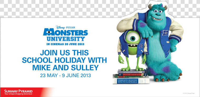 Guess Who Will Be Dropping By Early To Sunway Pyramid   Monster Inc University And Monser Inc  HD Png DownloadTransparent PNG