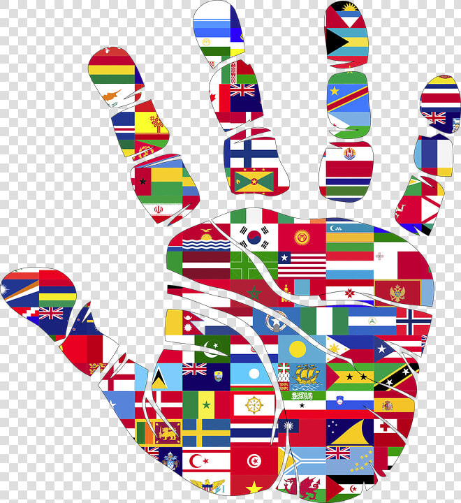 Flags  Hand  World  Handprint  Nations  Love   Banderas De Las Naciones Unidas  HD Png DownloadTransparent PNG