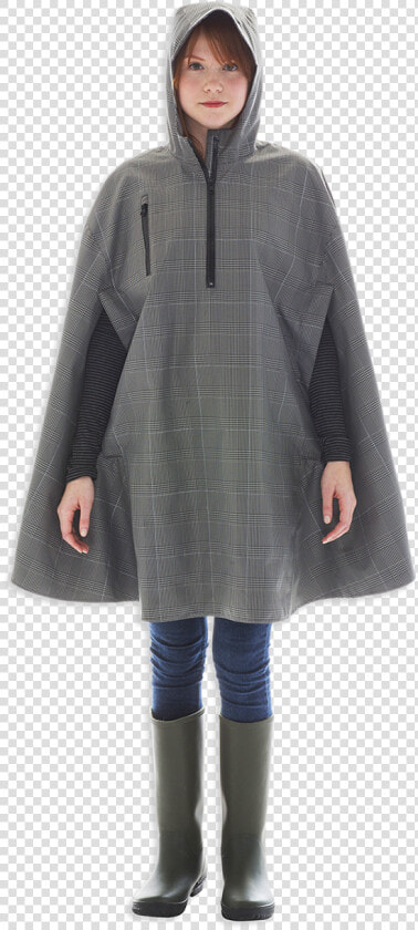 Electric Houndstooth  High Performance Rain Cape By   Overcoat  HD Png DownloadTransparent PNG