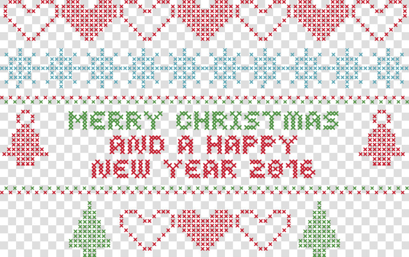 Merry Christmas Crochet Typography Clip Arts   Embroidery  HD Png DownloadTransparent PNG